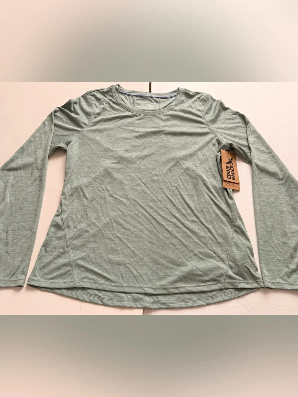 Eddie Bauer Women’s Large Green Long Sleeve Active Performance Shirt NWT
